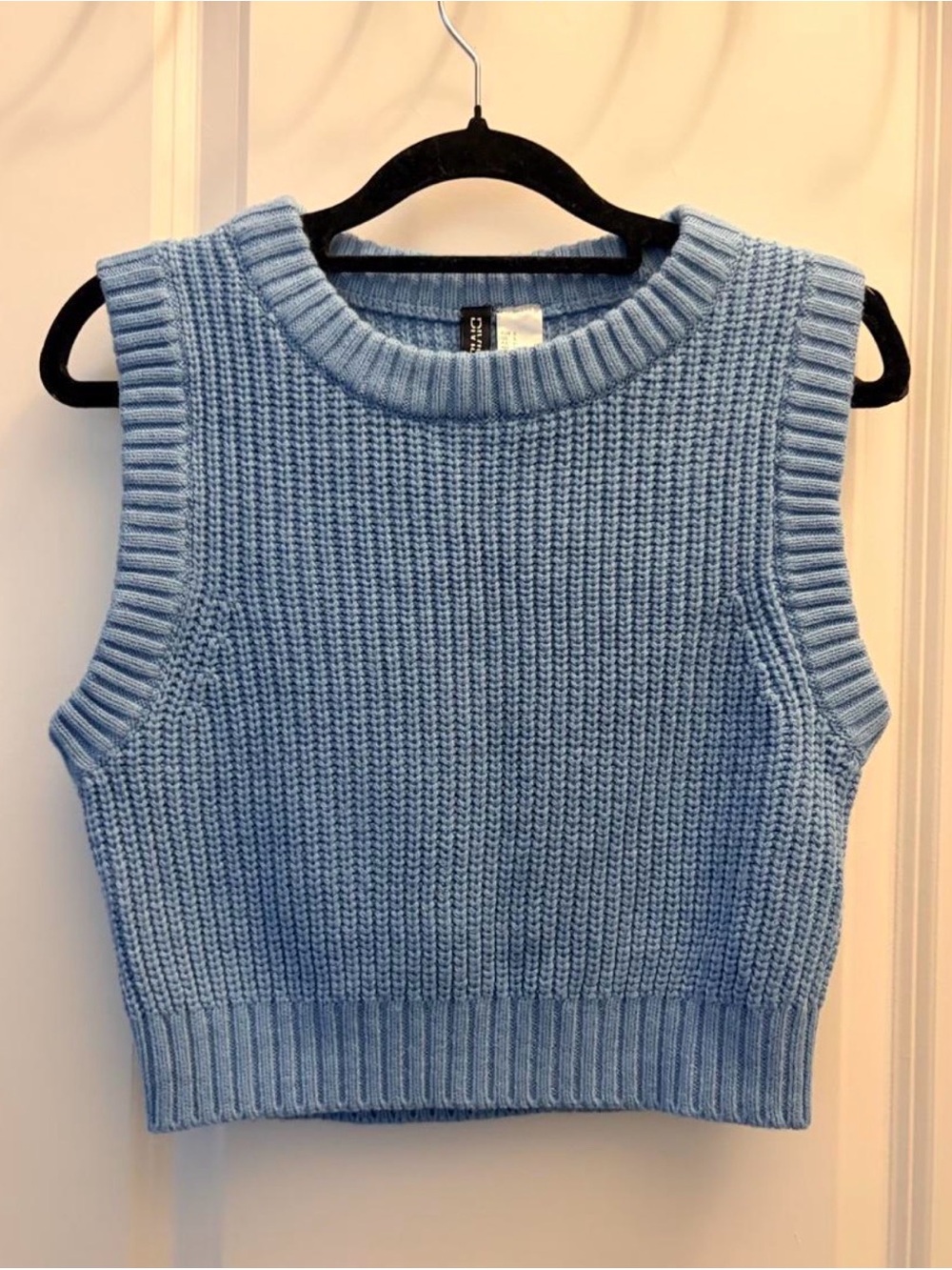H&M Light Blue Croppedt Knit Tank